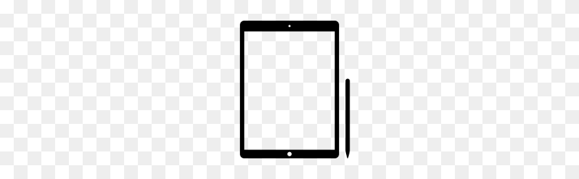200x200 Ipad Pro With Apple Pencil Icons Noun Project - Ipad Pro PNG