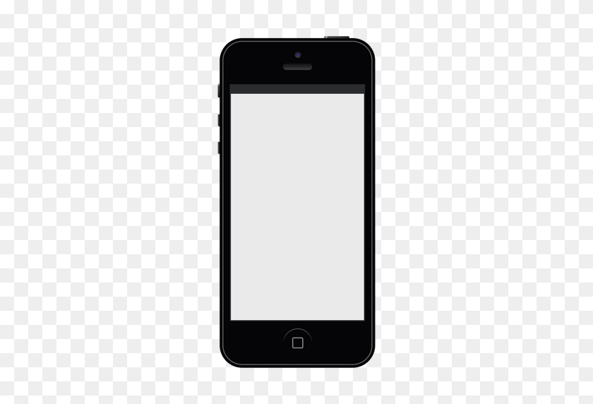 512x512 Iphone Черный Смартфон Макет - Iphone Вектор Png