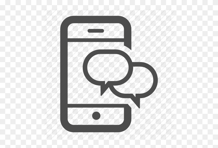 512x512 Iphone Chat Bubble Png - Iphone Outline PNG