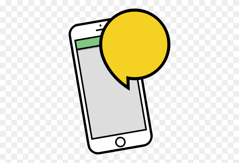 358x512 Iphone, Телефон, Смс, Значок Текстового Сообщения - Текстовое Сообщение В Формате Png