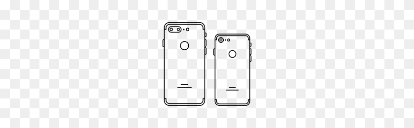 200x200 Iphone Plus Icons Noun Project - Iphone Outline PNG