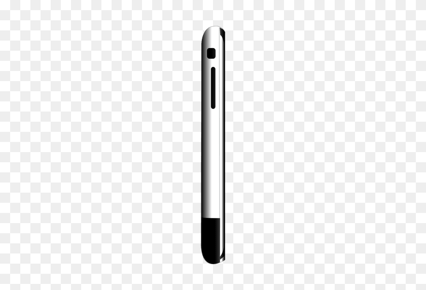 512x512 Iphone Side View - White Phone PNG