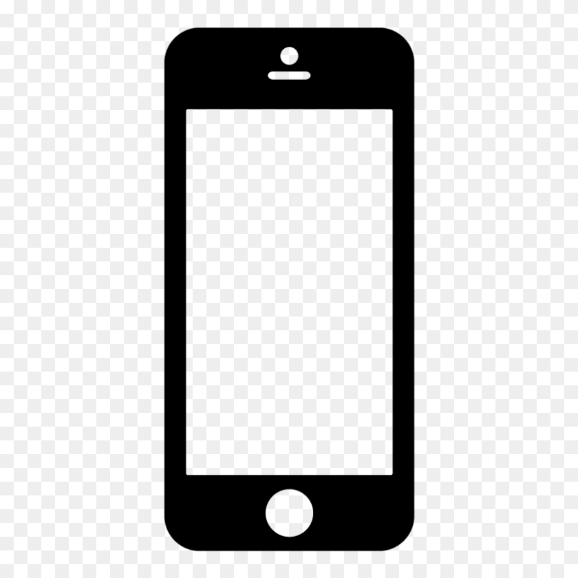 800x800 Iphone Смартфон Мобильный Телефон Значок Устройства Вектор Бесплатный Вектор - Телефон Вектор Png