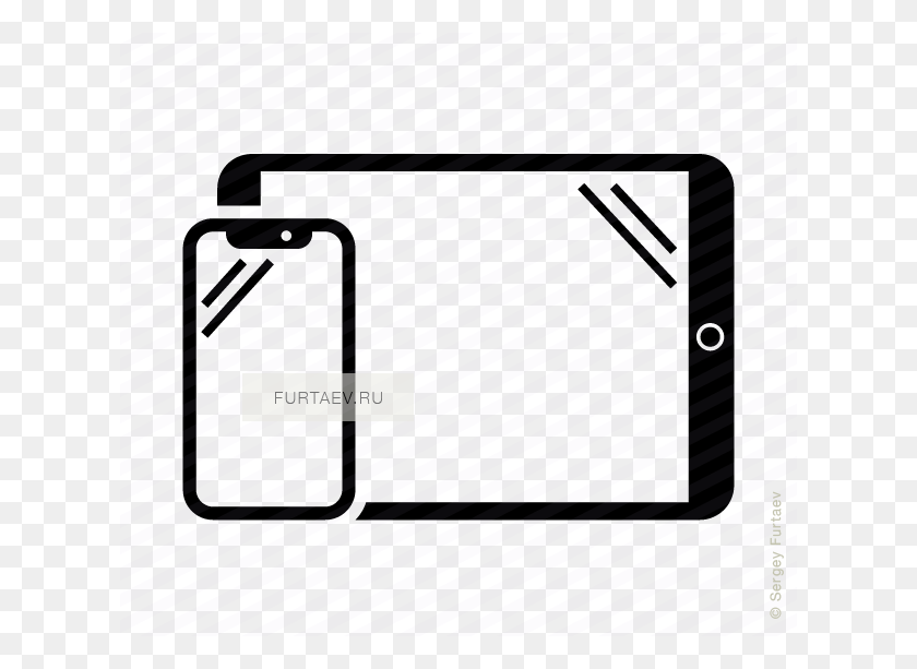 620x553 Iphone X And Ipad Vector Icon - Iphone Vector PNG