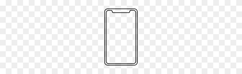 200x200 Iphone X Iconos En Blanco Sustantivo Proyecto - Iphone X Png Transparente