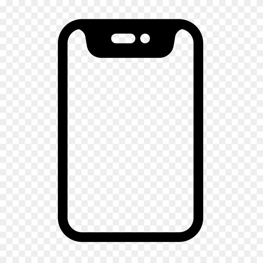 1600x1600 Iphone X Lleno De Icono - Smartphone Icono Png