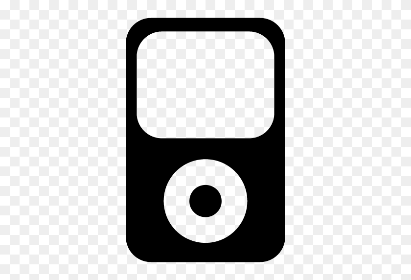 512x512 Ipod Png Black And White Transparent Ipod Black And White - Ipod Clipart