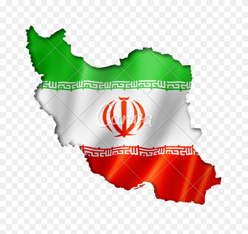 800x752 Iranian Flag Map - Iran Flag PNG