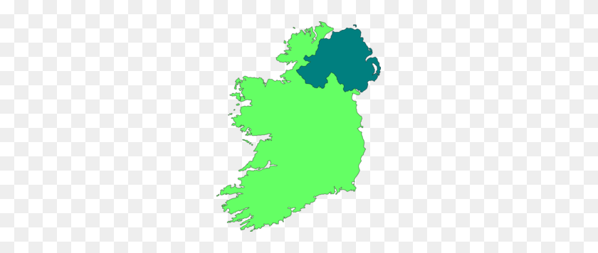 231x296 Карта Ирландии - Цветной Клипарт