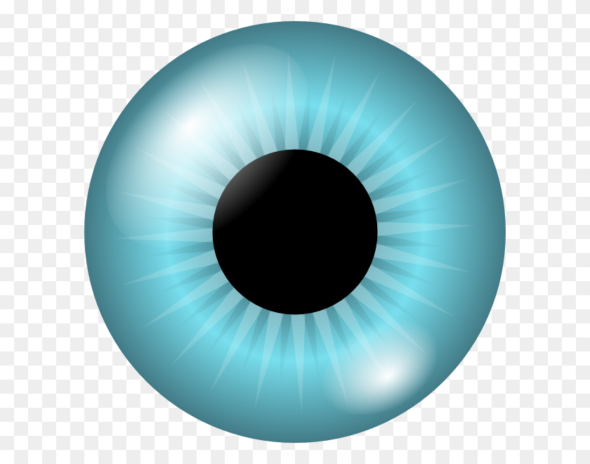 600x600 Iris And Pupil Clip Art Free Vector - Cartoon Eyeballs Clipart