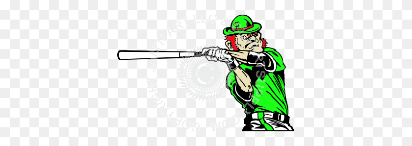 361x238 Irish Baseball Batter - Baseball Batter Clipart
