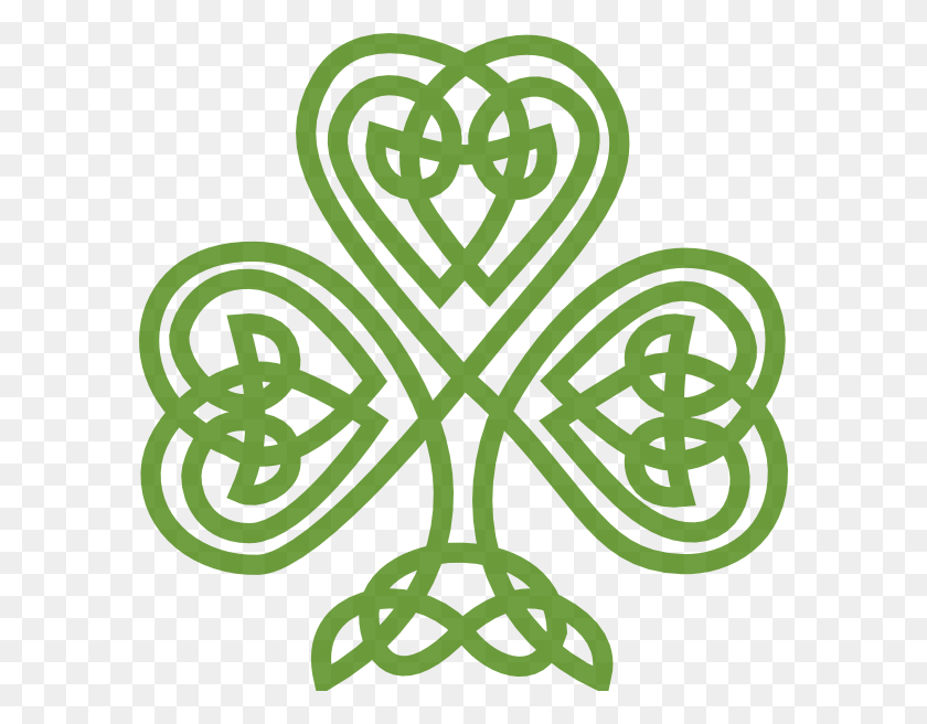 588x596 Irish Celtic Clover Art Celtic Shamrock Clip Art - Shamrock Outline Clip Art