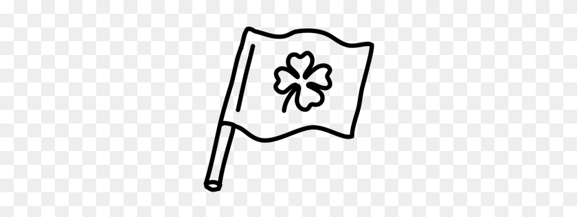 256x256 Ирландский, Флаг, Ирландия, Клевер, Страна, Патрик, Значок Трилистник - Картинка Наброски Трилистника