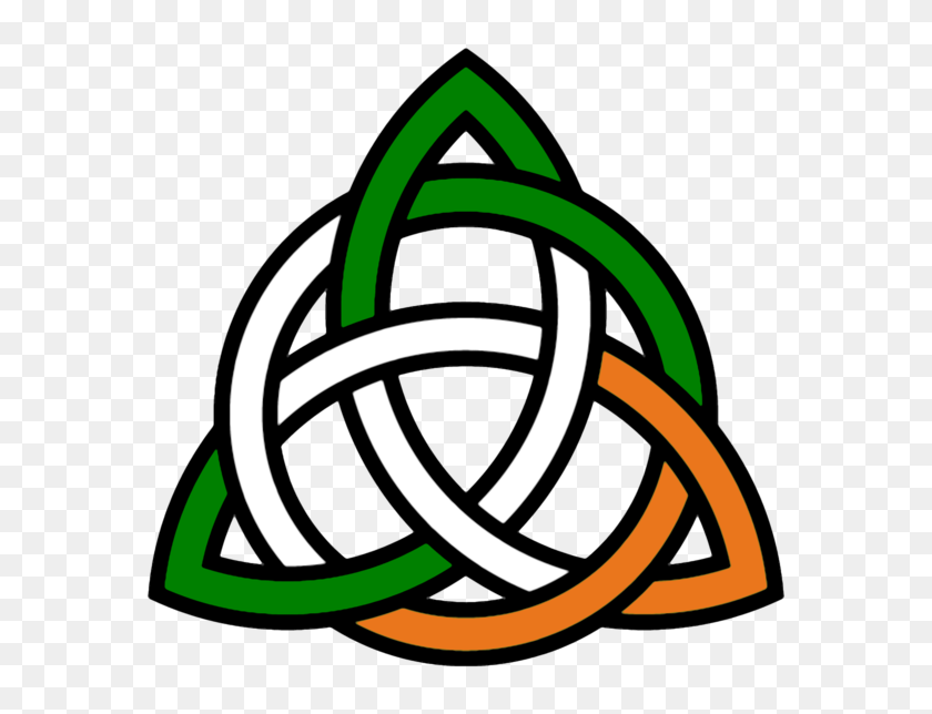 600x584 Irish Knot Flag Free Images - Irish Flag Clipart