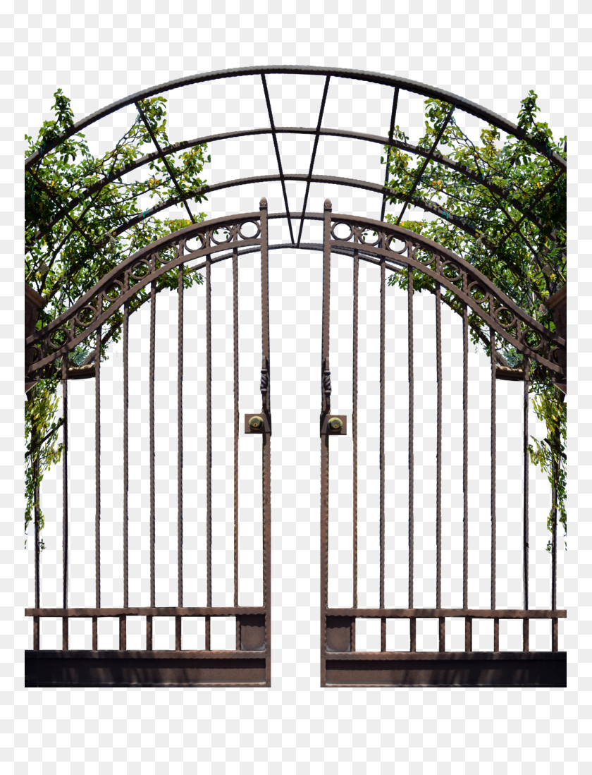 769x1039 Iron Gate With Vines Png Stock Photo - Gate PNG