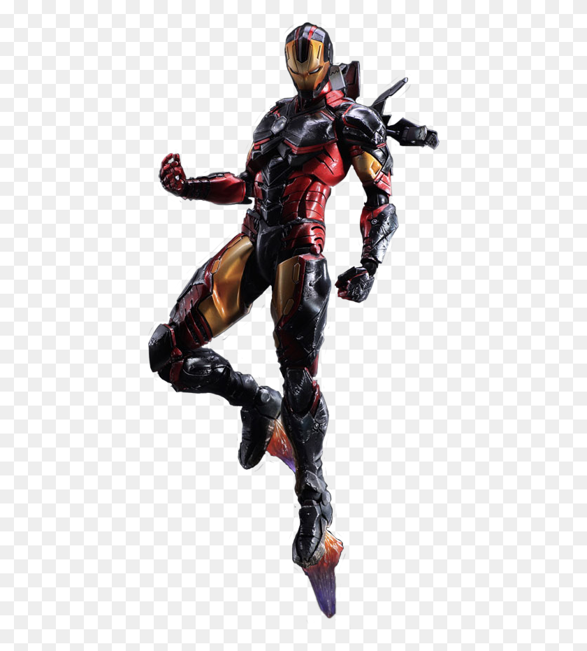423x871 Iron Man Play Arts Kai Figura De Acción - Máquina De Guerra Png