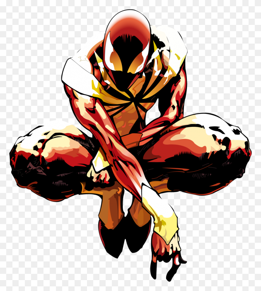 1024x1149 Iron Spiderman Fondo Transparente - Spiderman Logo Clipart