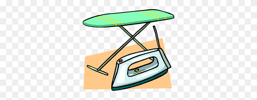 300x267 Ironing Board And Iron Clip Art Free Vector - Set The Table Clipart