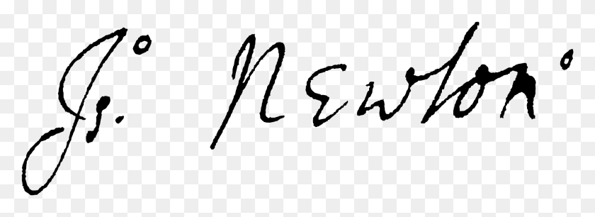 2000x632 Исаак Ньютон Подпись Ws - Клипарт Исаака Ньютона