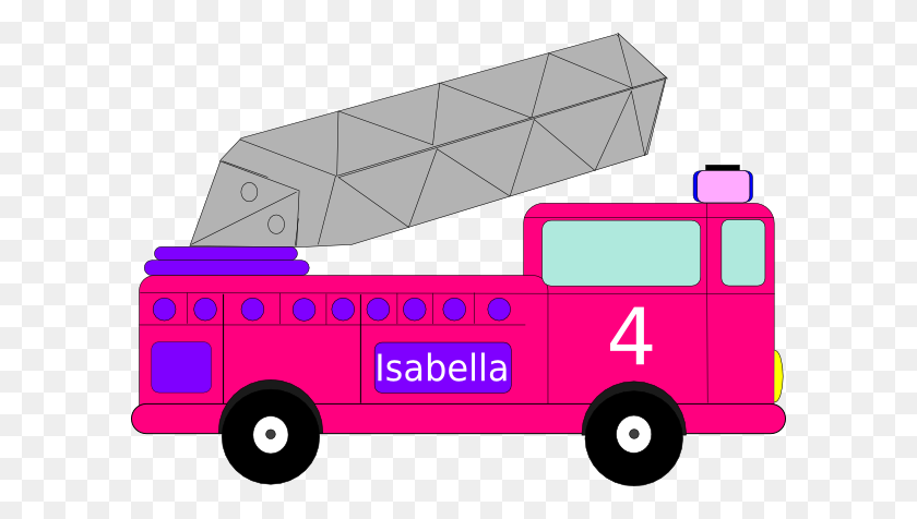 600x416 Isabella Birthday Camión De Bomberos Png Cliparts Para Web - Camión De Bomberos Png