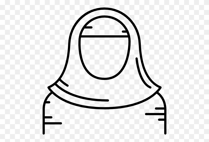 512x512 Islam, Femenino, Islámico, Religioso, Velo, Moda, Religión Icono - Velo Clipart