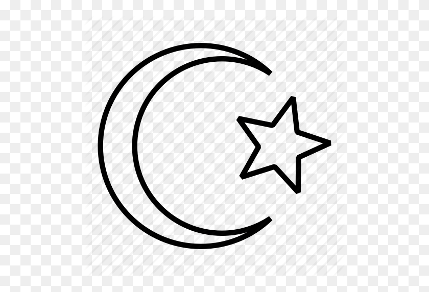 512x512 Ислам, Исламская, Мечеть, Мусульманин, Религия, Религиозный Символ, Звезда - Символ Ислама Png