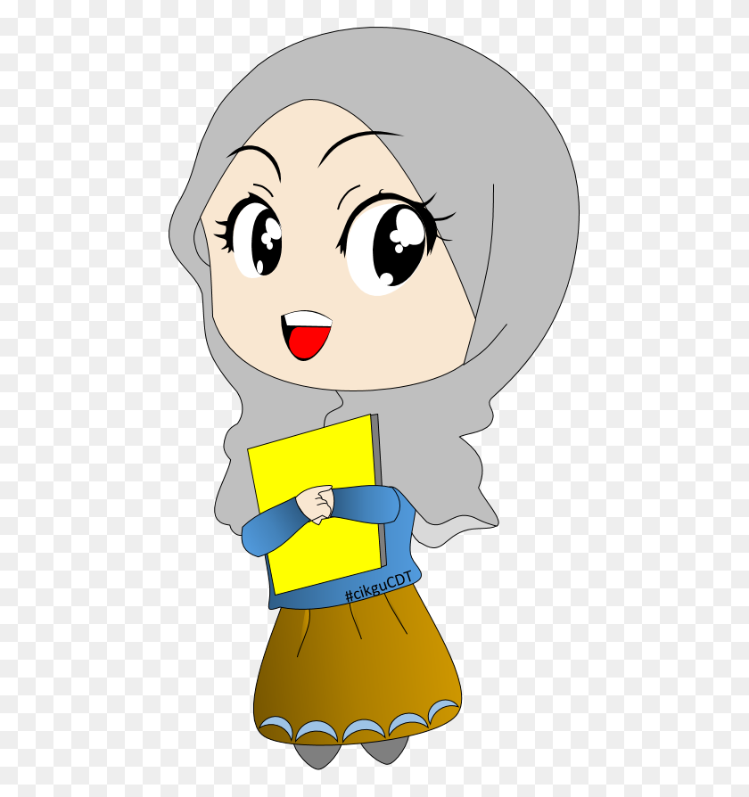 461x834 Islam Muslim Child Hijab - Hijab Clipart