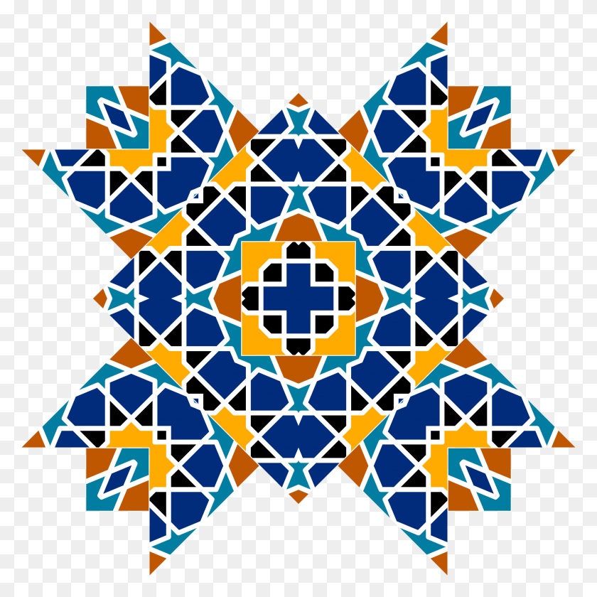 2400x2400 Iconos De Azulejos Geométricos Islámicos Png - Islámica Png