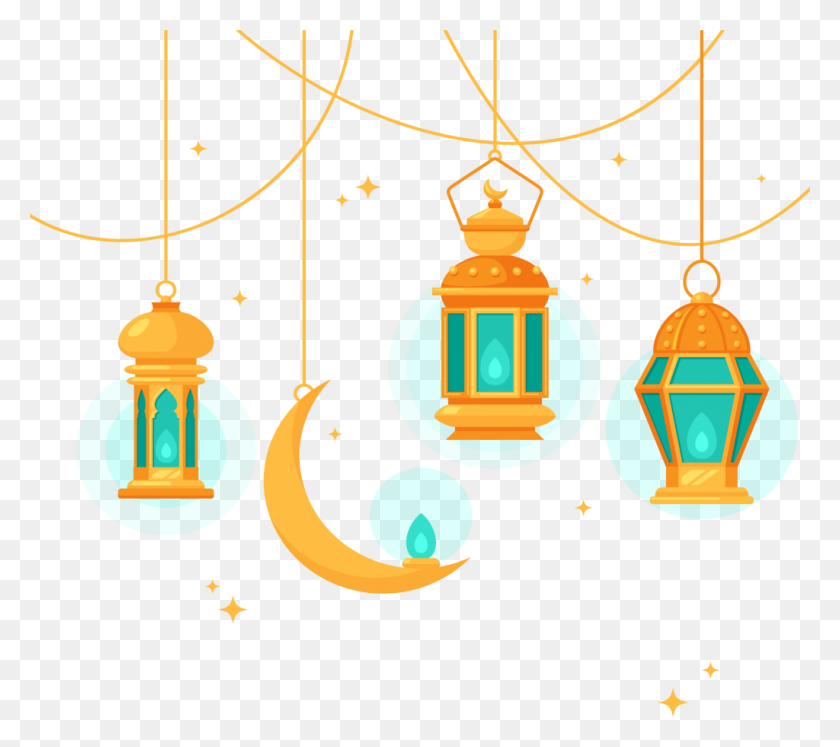 1024x903 Islamic Lantern Decorations Free Png And Vector Vector, Clipart - Lantern PNG