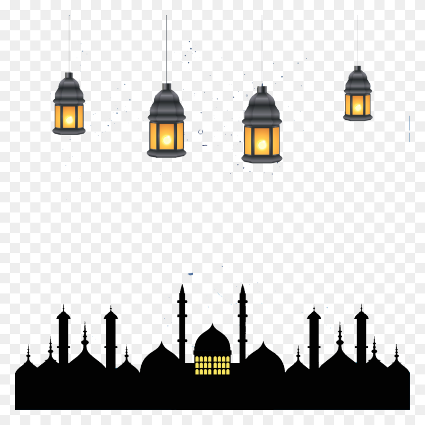 1024x1024 Исламский Рамадан Позолоченная Луна Png И Векторный Вектор, Клипарт - Исламский Png