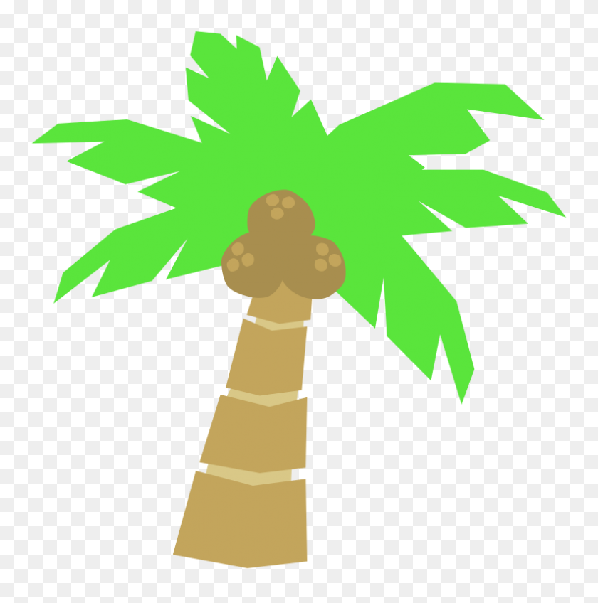 791x800 Island Clipart Tall Short Tree - Palms PNG