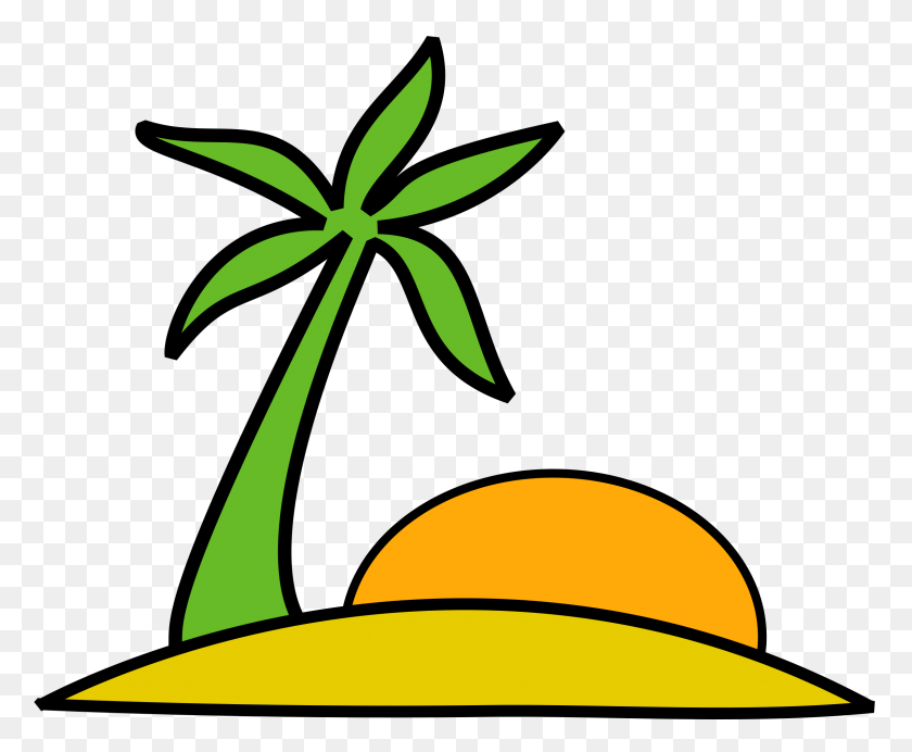 2400x1946 Island Palm And The Sun Icons Png - The Sun PNG
