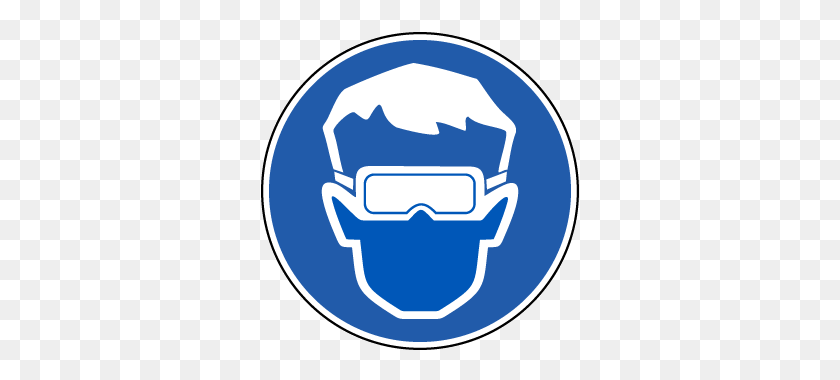 320x320 Iso Mandatory Symbol Labels Labels In Stock And Ready To Ship - Safety Goggles Clipart