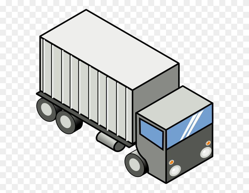600x590 Iso Truck Clip Art - Toy Truck Clipart