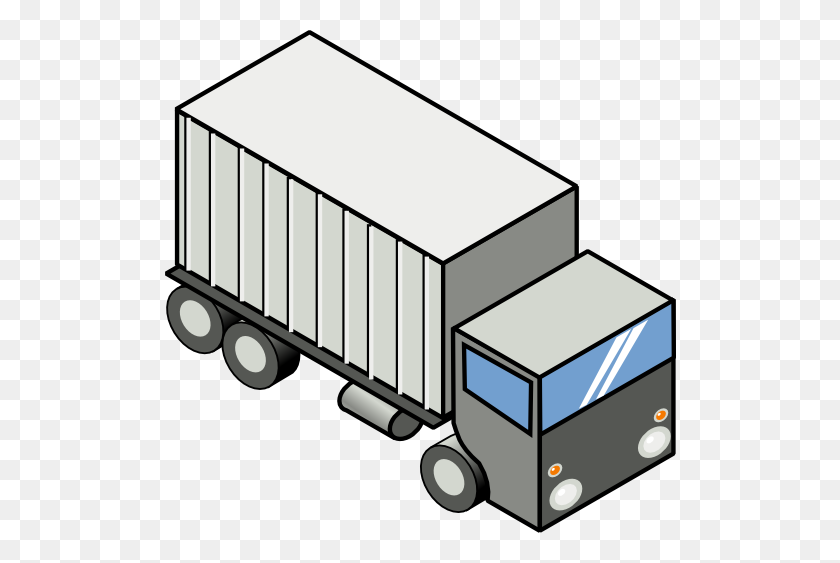 512x503 Iso Truck Clipart - Flatbed Tow Truck Clip Art