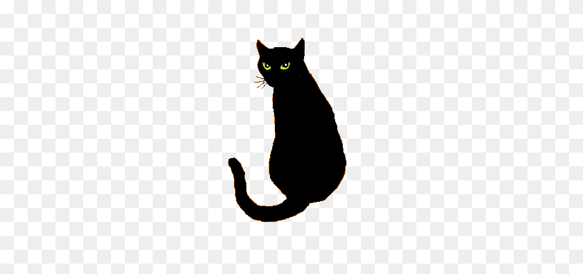 229x335 Isolated Black Cat Clip Art Clipart Back Winging - Cat Birthday Clipart