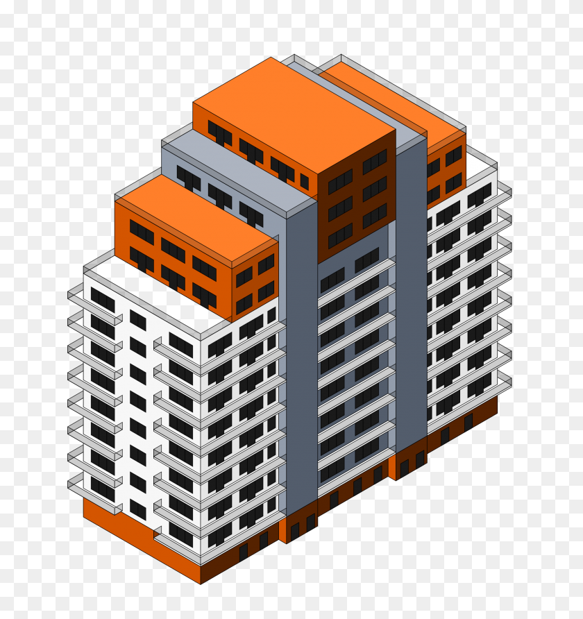 2250x2400 Isometric Building Icons Png - Building PNG