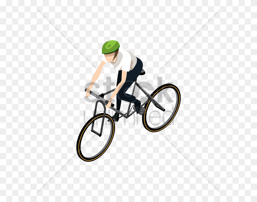 600x600 Изометрические Человек На Велосипеде Векторное Изображение - Велосипедист Png