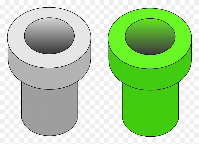 2400x1677 Isometric Pipes Icons Png - Mario Pipe PNG