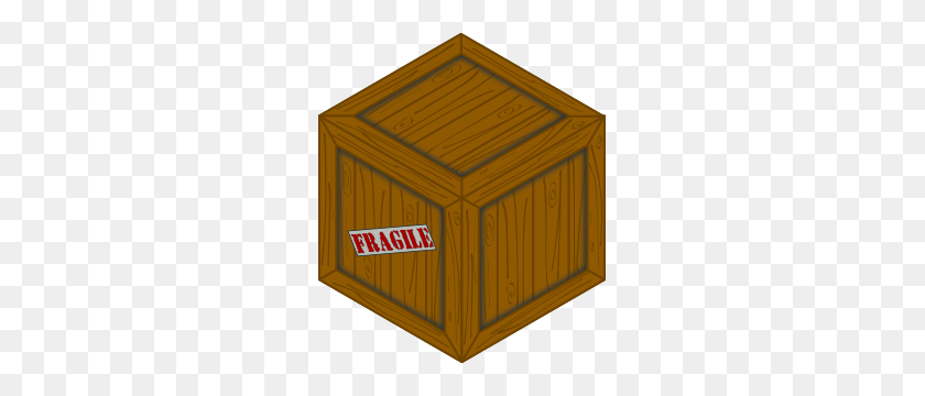 261x300 Isometric Wooden Crate Clip Art - Wood Clipart