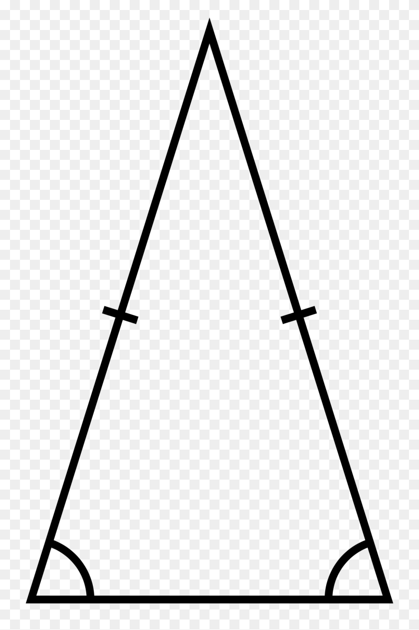 1200x1849 Isosceles Triangle - Triangles PNG