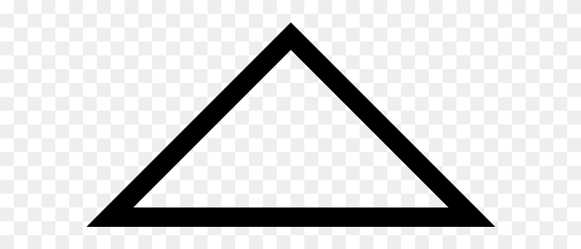 593x300 Isosclese Triangle Outline Makergrafix - Triangle Outline PNG