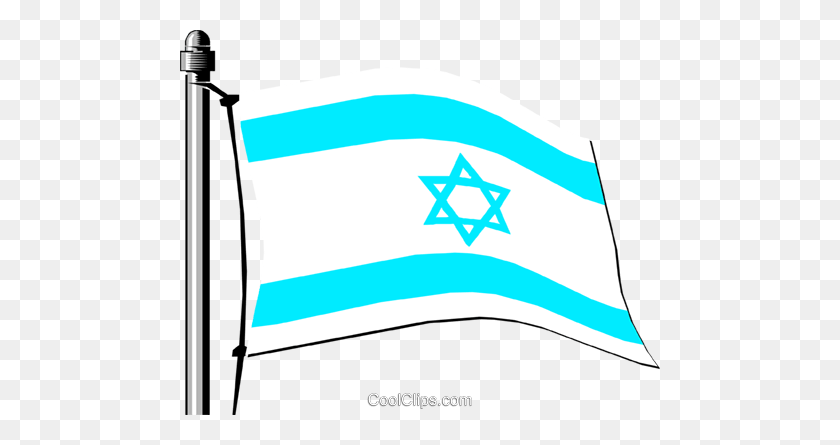 480x385 Bandera De Israel Libre De Regalías Vector Clipart Ilustración - Israel Clipart