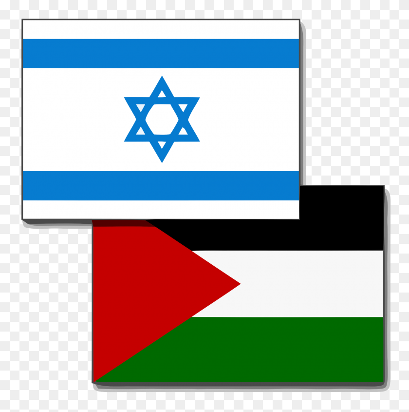 2000x2015 Israel Palestine Flags - Israel Flag PNG