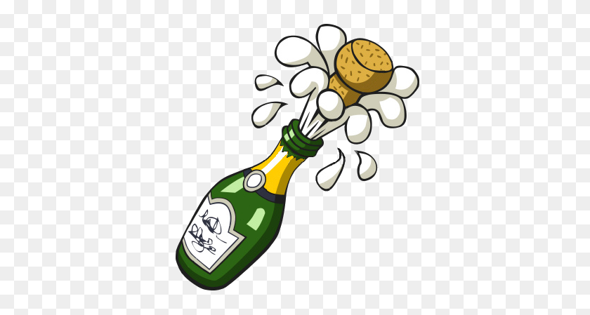 389x389 Ist Popping Champagne Bottle Imágenes Gratis - Clipart De Corcho De Vino
