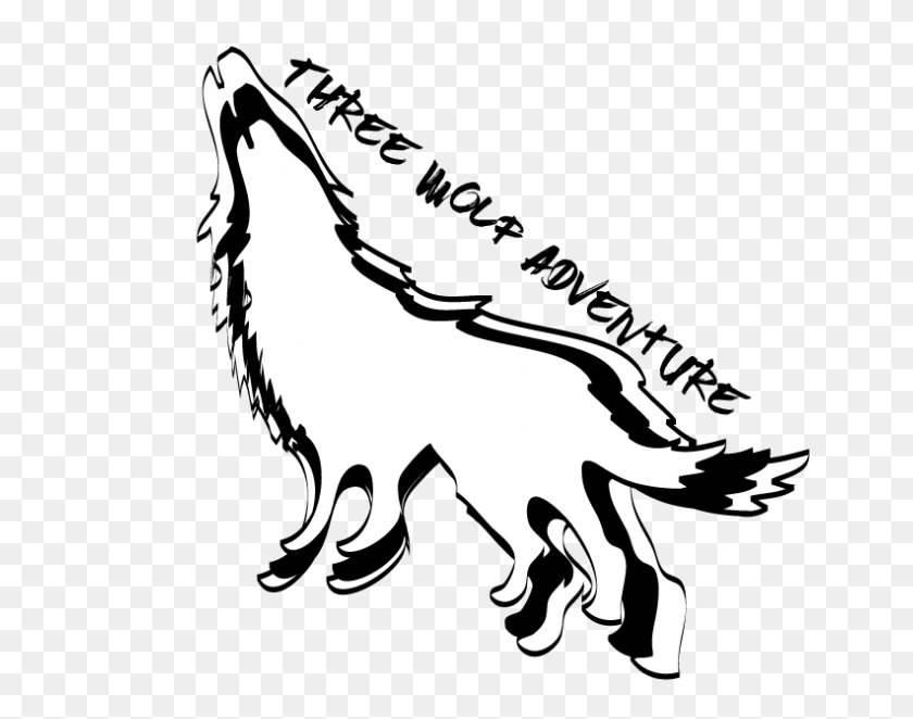 792x612 It Company Logo Design For Three Wolf Adventure - Wolf PNG Logo