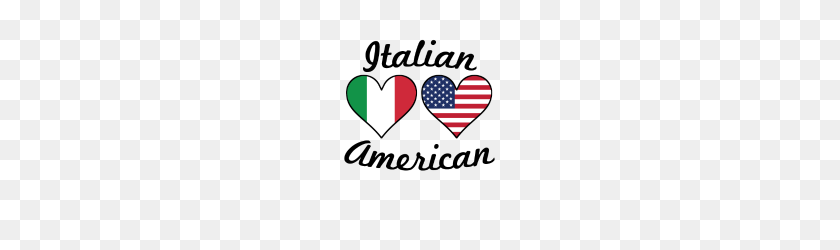 190x190 Italian American Flag Hearts - Us Flag PNG