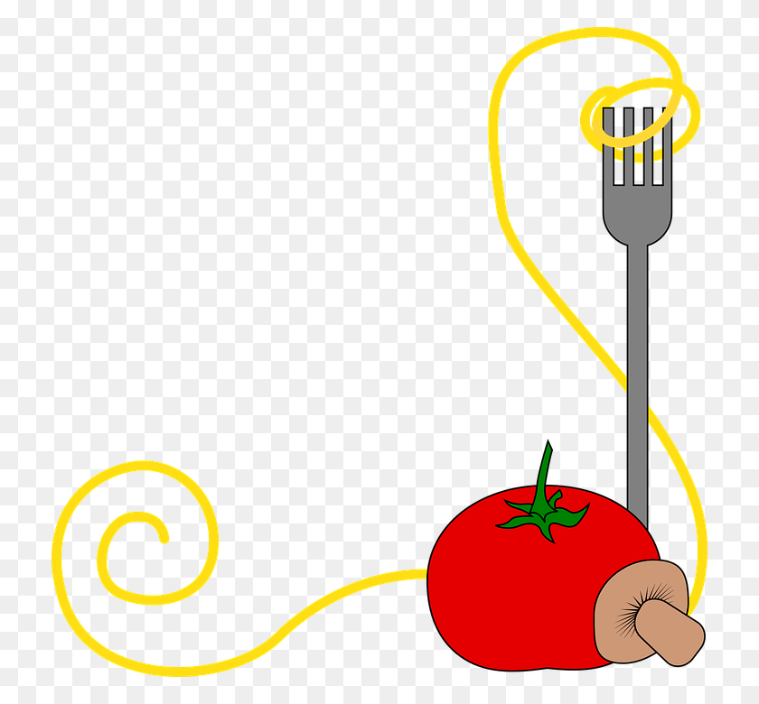 726x720 Italian Border Clip Art Spaghetti Pasta Food Free Vector Graphic - Spaghetti Clipart