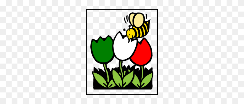 249x300 Italian Flowers Bee Clip Art - Italy Clipart
