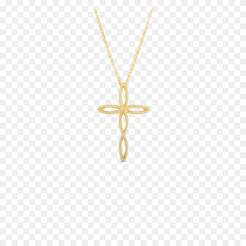 1600x1600 Italian Gold Cross Pendant - Diamond Necklace PNG